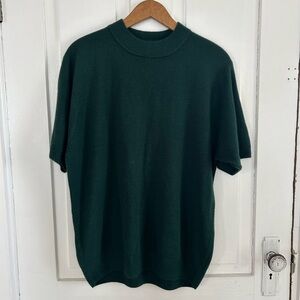 Sag Harbor Dark Teal Ribbed Crewneck Sweater